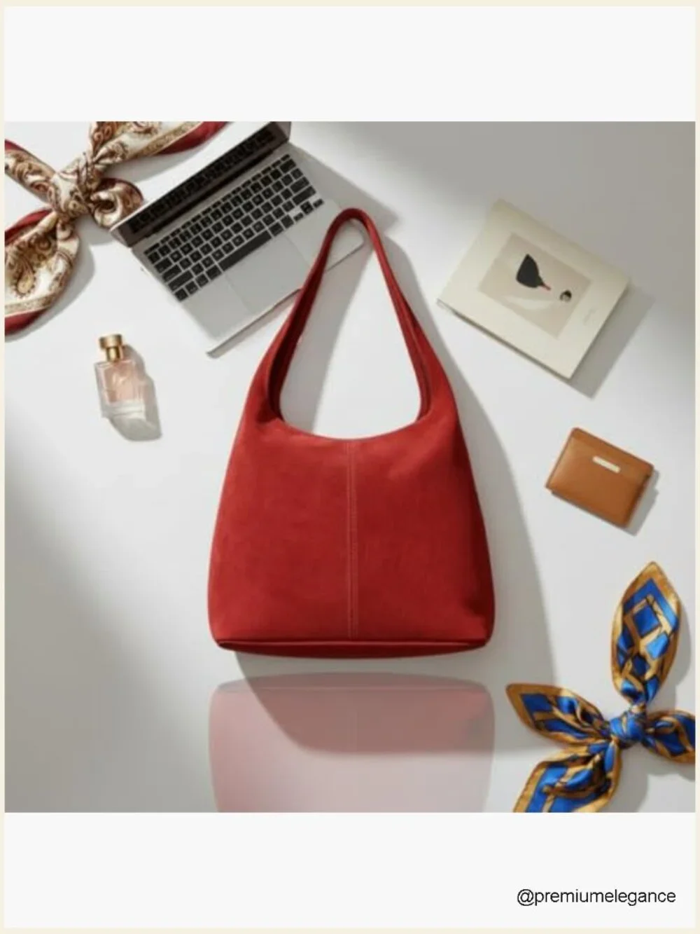 Italian Genuine Suede Hobo Bag with Zipper Shoulder Strap Large Slouchy